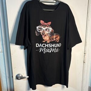SHEIN Black Dachshund Graphic Tee